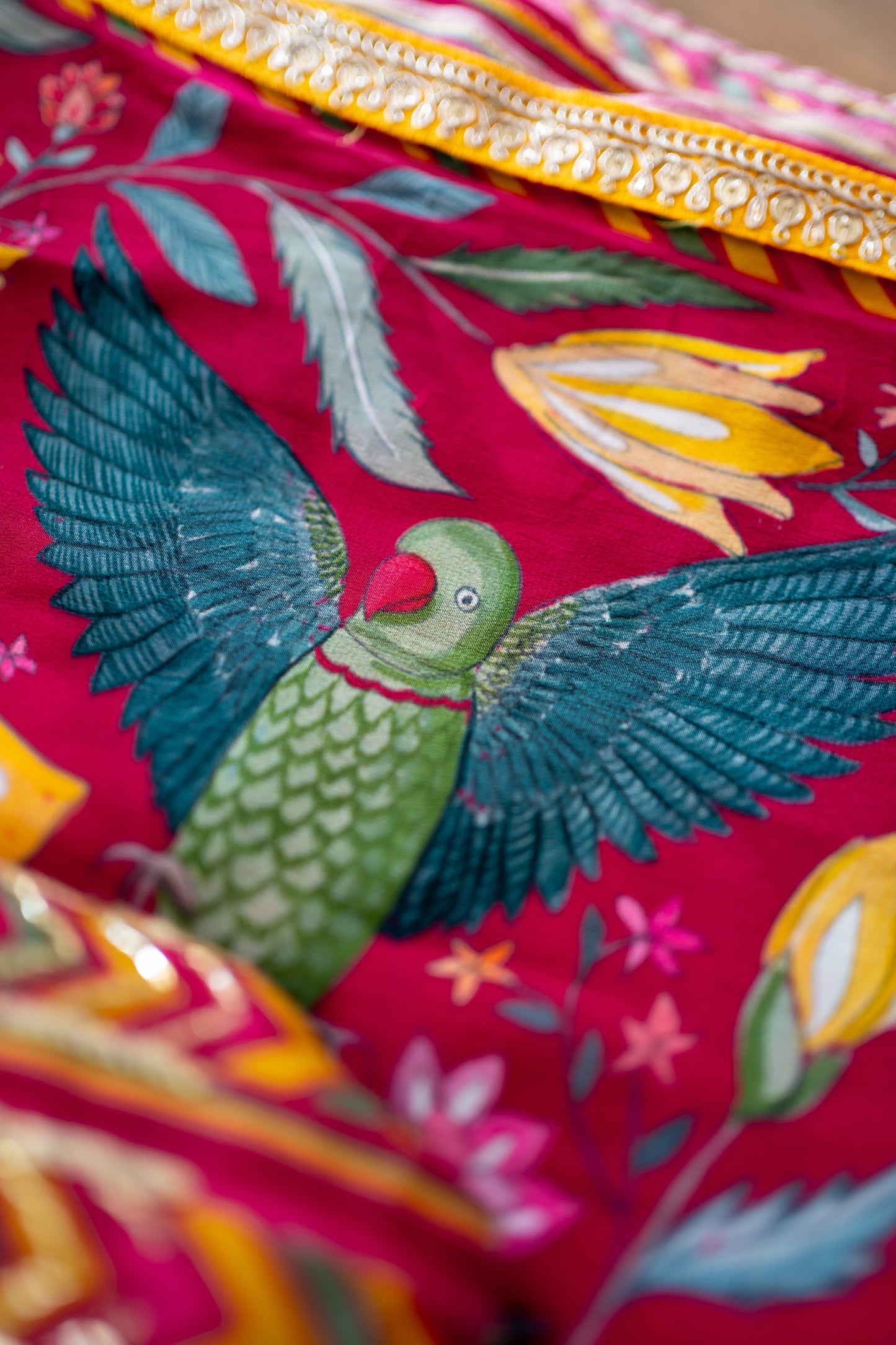 Bhavika Devarapalli Sarees, Floral print, Best Designer Saree, Designer Saree, top Indian Designer Saree, Indian Occasional & Festival wear saree, Best Designer Saree Collection, Red Saree, Printed Saree.