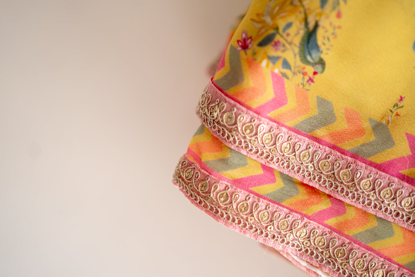 Bhavika Devarapalli Sarees, Floral print, Best Designer Saree, Designer Saree, top Indian Designer Saree, Indian Occasional & Festival wear saree, Best Designer Saree Collection, yellow Saree, Printed Saree.