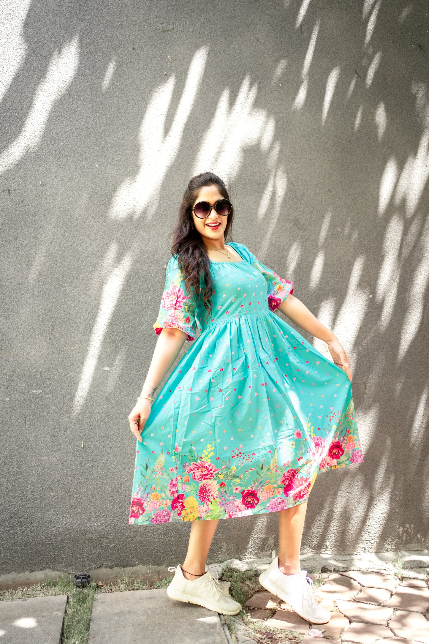FLORA Blue Dress