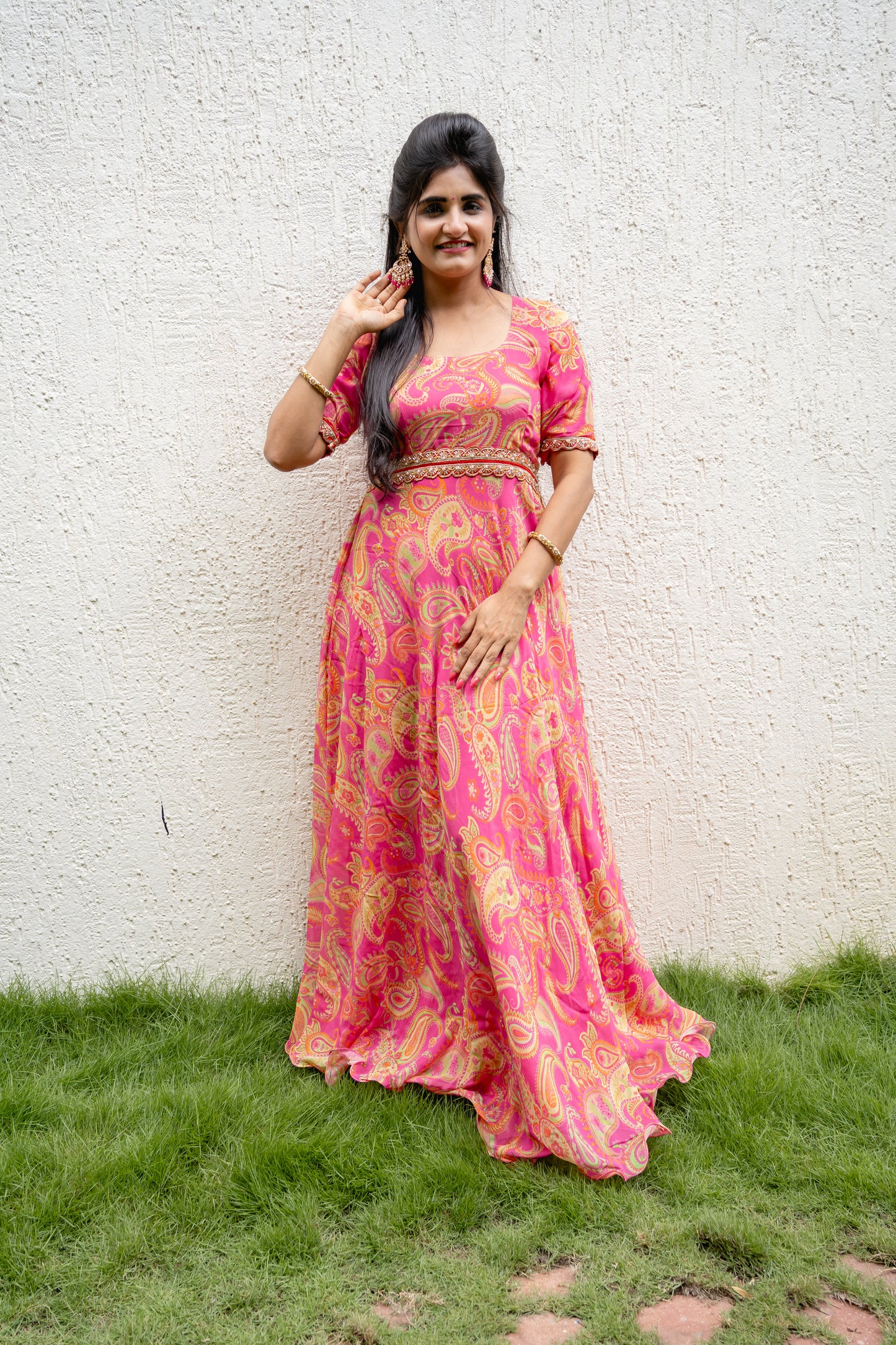 Bhavika Devarapalli short Ruffles dress , Floral print, Designer frocks, Best designer dress, pink long dress, top Indian Designer dresses, frocks, Indian Occasional & partywear wear, Best Designer collection, pink long frock, anarkali