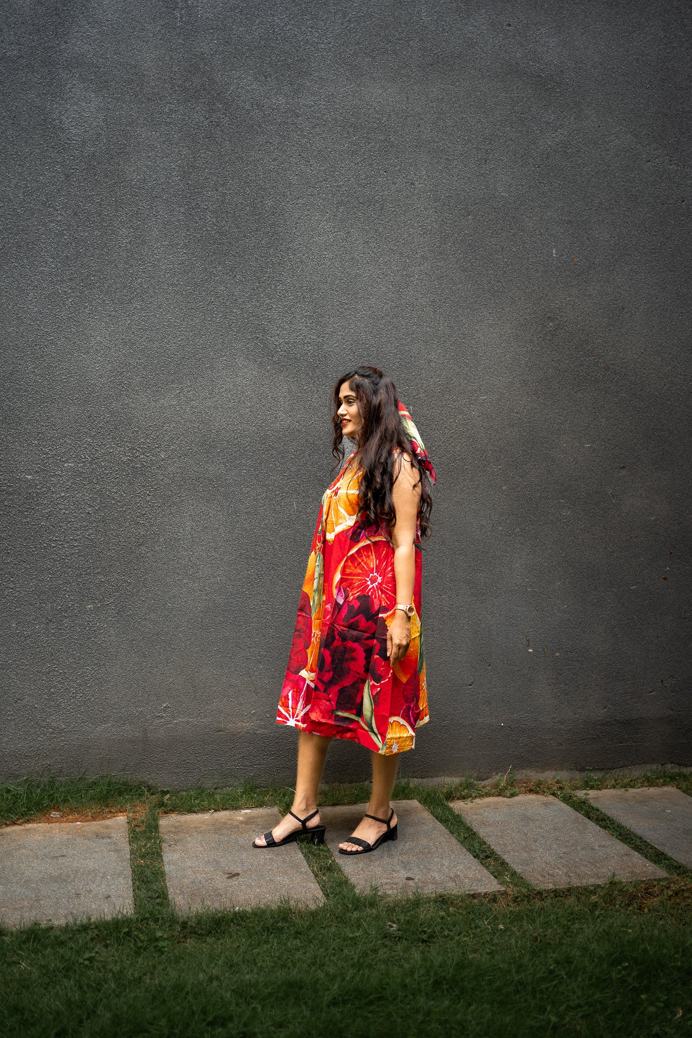 FRUVEE SUNBLUSH A Line Dress
