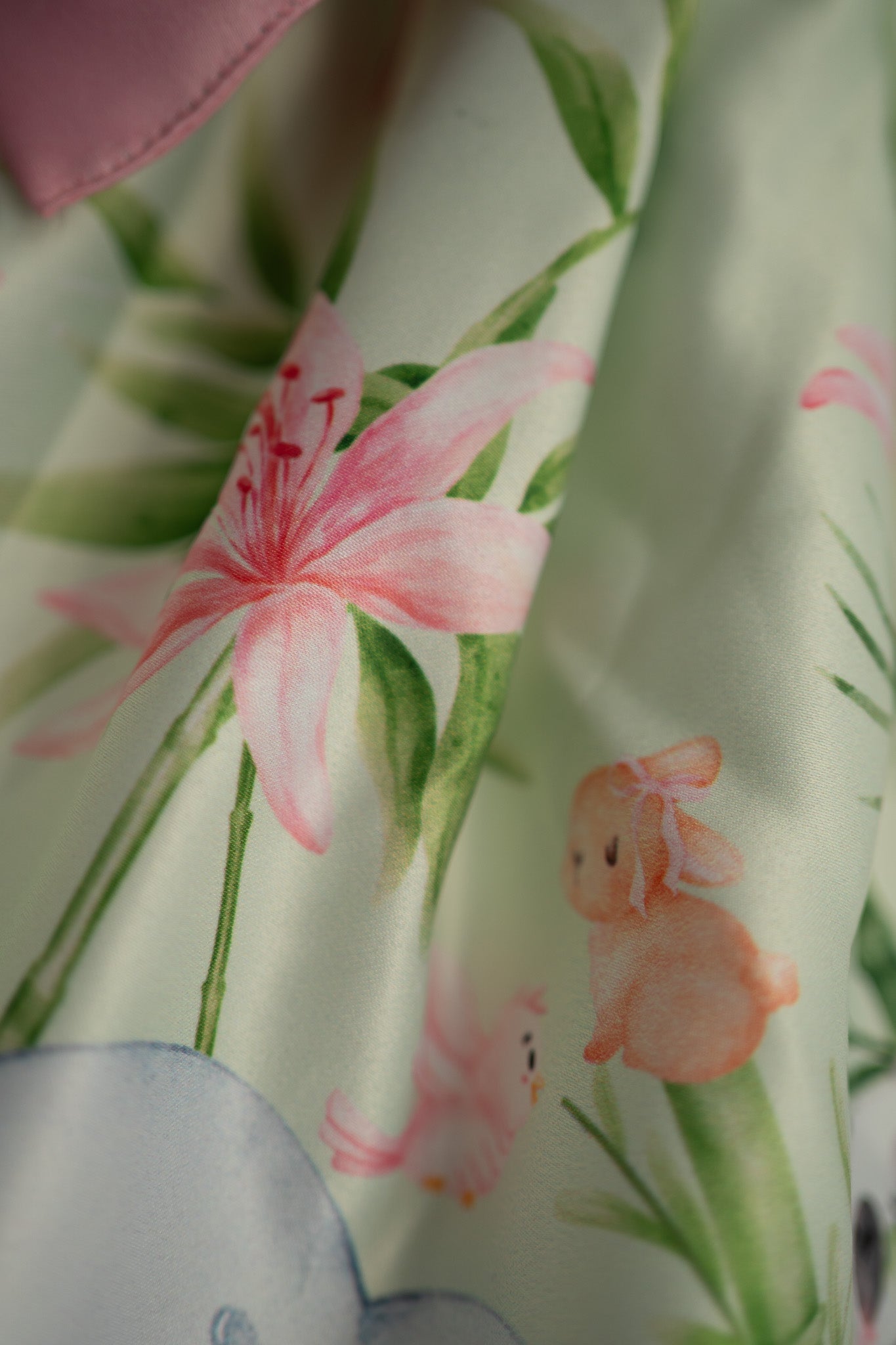 Panda wonderland theme mint green kids birthday frock