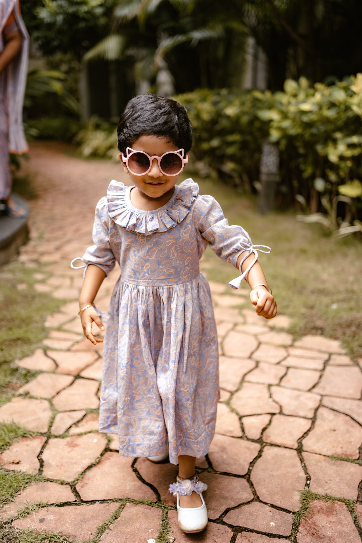 Bhavika Devarapalli Cotton frock, Floral print, Designer cotton frock, Best designer kids frock, top Indian Designer kids collection, Anarkalis, Indian Occasional & Festival wear, Best Designer collection.