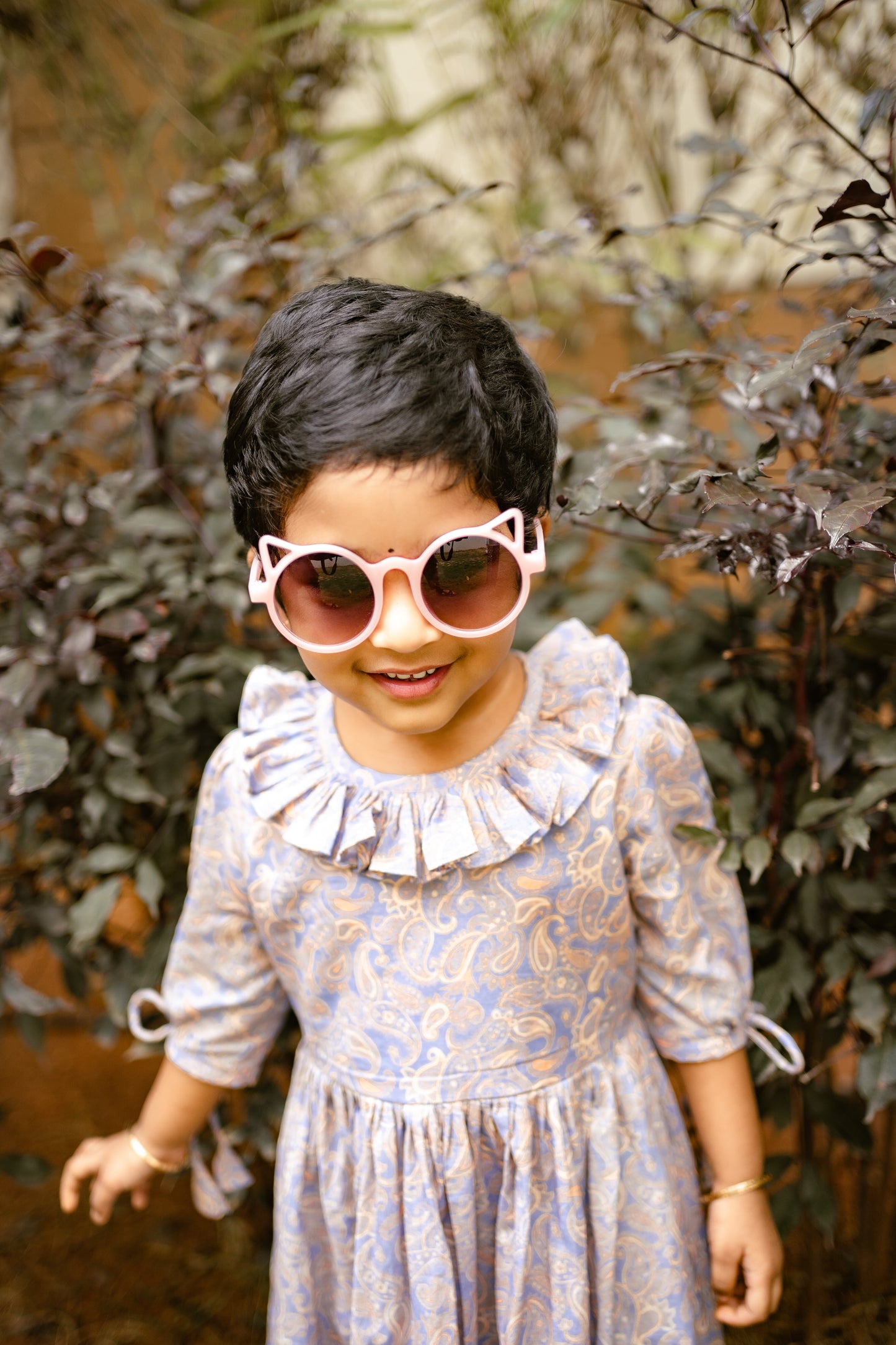 Bhavika Devarapalli Cotton frock, Floral print, Designer cotton frock, Best designer kids frock, top Indian Designer kids collection, Anarkalis, Indian Occasional & Festival wear, Best Designer collection.