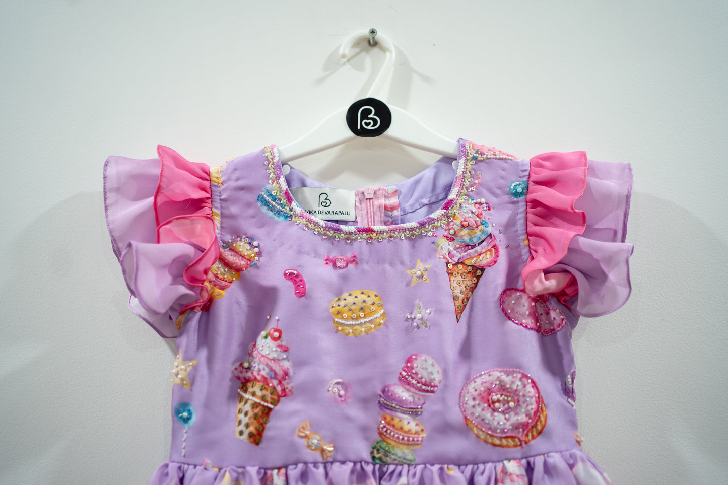 Bhavika Devarapalli ,birthday frock , Floral print, Designer frocks, Best designer dress, kids partywear, top Indian Designer dresses, frocks, Kids Occasional & partywear wear, Best Designer collection, cream KIDS birthday dress, kids floral dresses, purple ice cream birthday dress, second birthday dress, kids birthday dress, baby girl happy birthday dress, kids purple frock