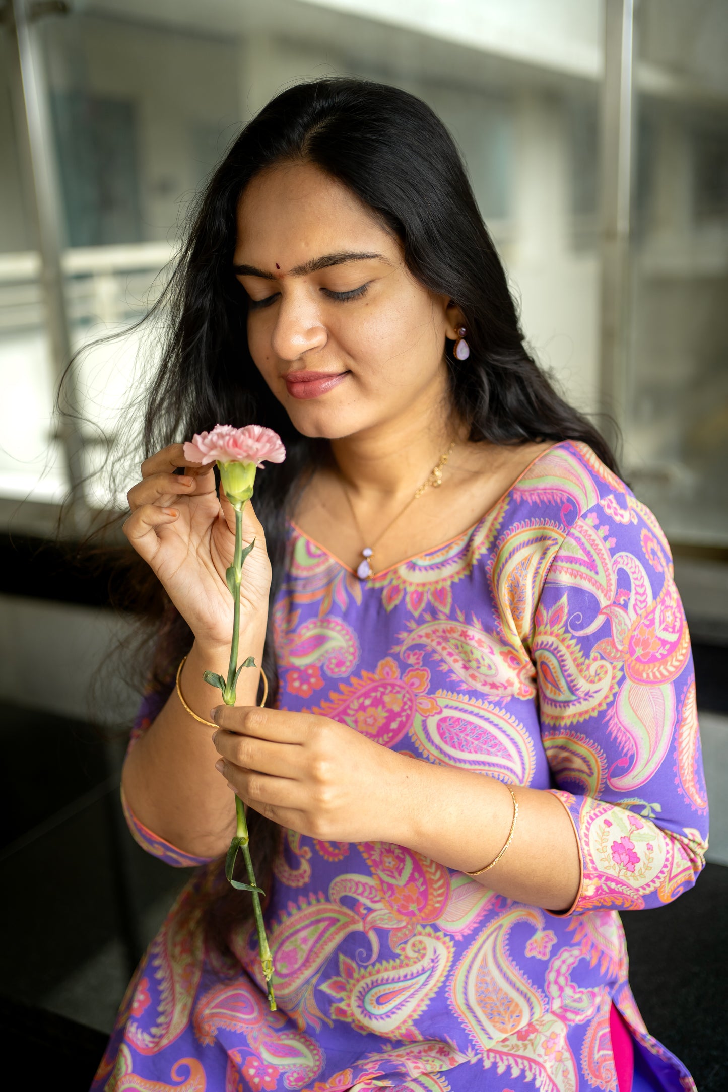 Bhavika Devarapalli Sarees, Floral print, Best Designer Saree, Designer kurti, top Indian Designer Dress, Indian Occasional & Festival wear saree, Best Designer Kurta Collection, purple kurta, georgette dress, paisley printed kurta