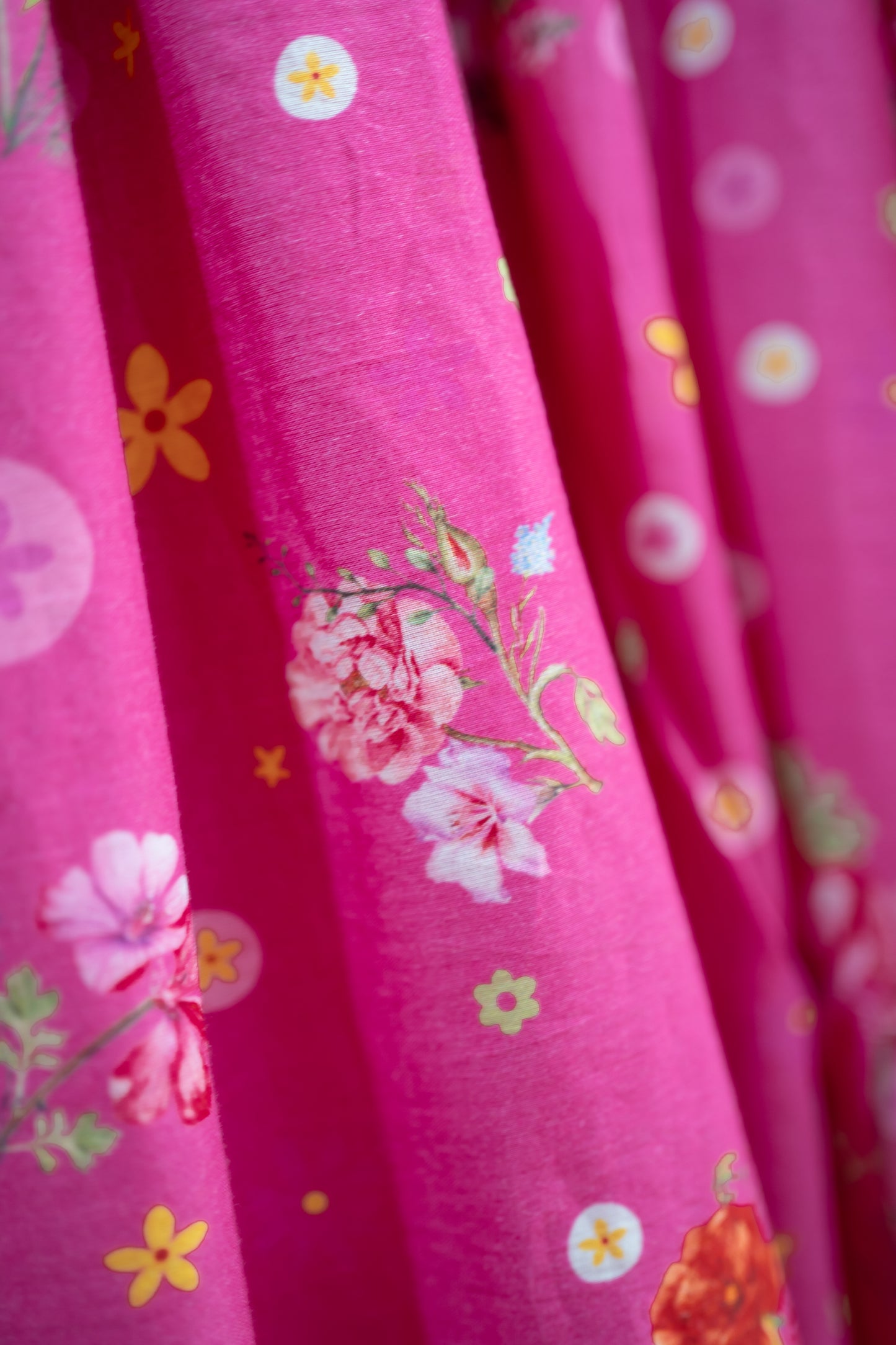 Tiny Floral theme pink WOMEN frock