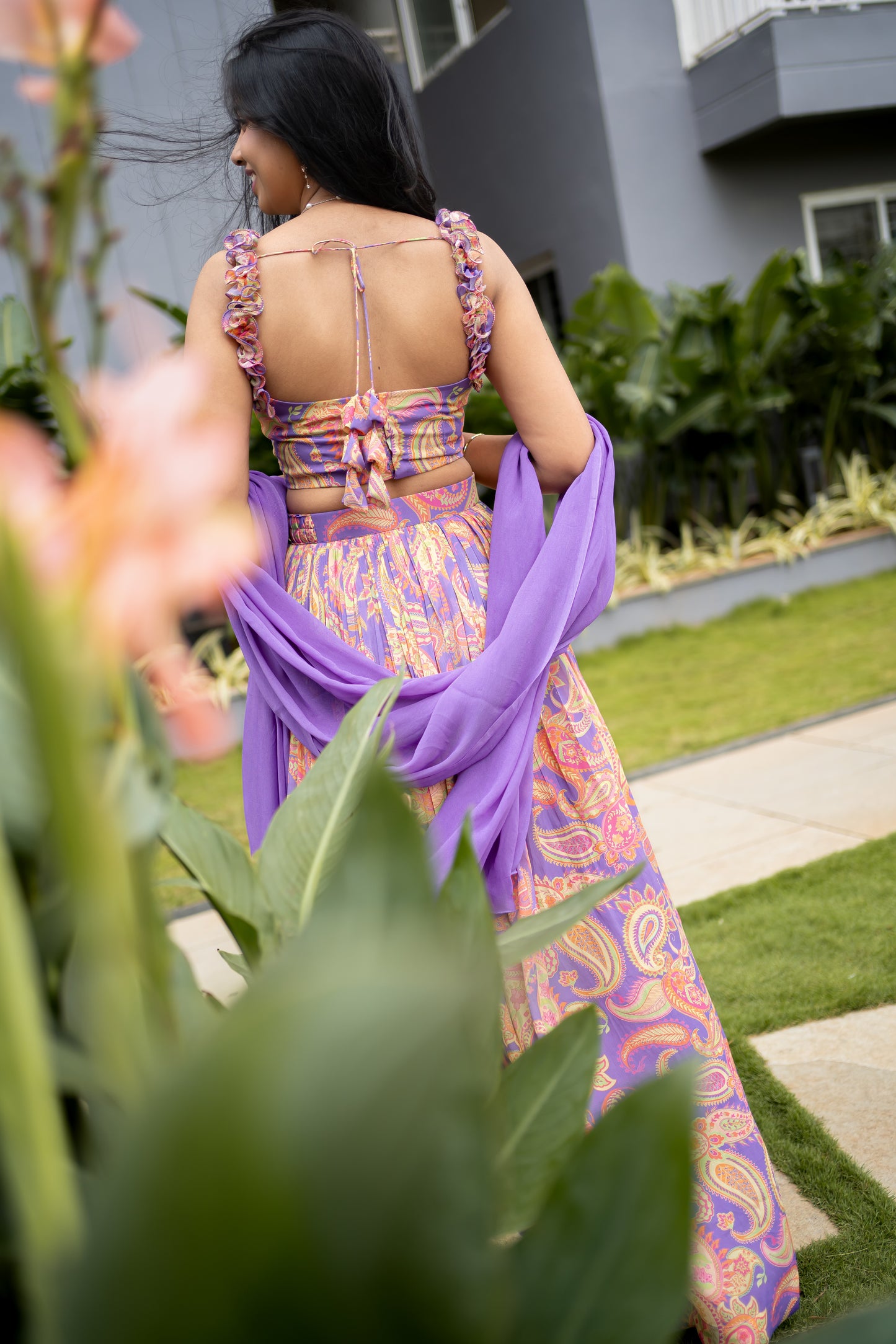 AAMI Purple Lehanga