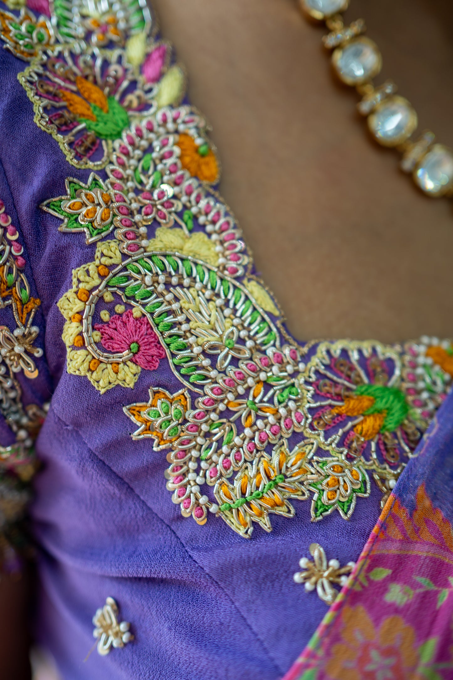 Bhavika Devarapalli Sarees, Floral print, Best Designer Saree, Designer Saree, top Indian Designer Saree, Indian Occasional & Festival wear saree, Best Designer Saree Collection, purple Saree, ruffle saree,ready to wear saree, Printed Saree, purple ruffle saree, printed ruffle saree