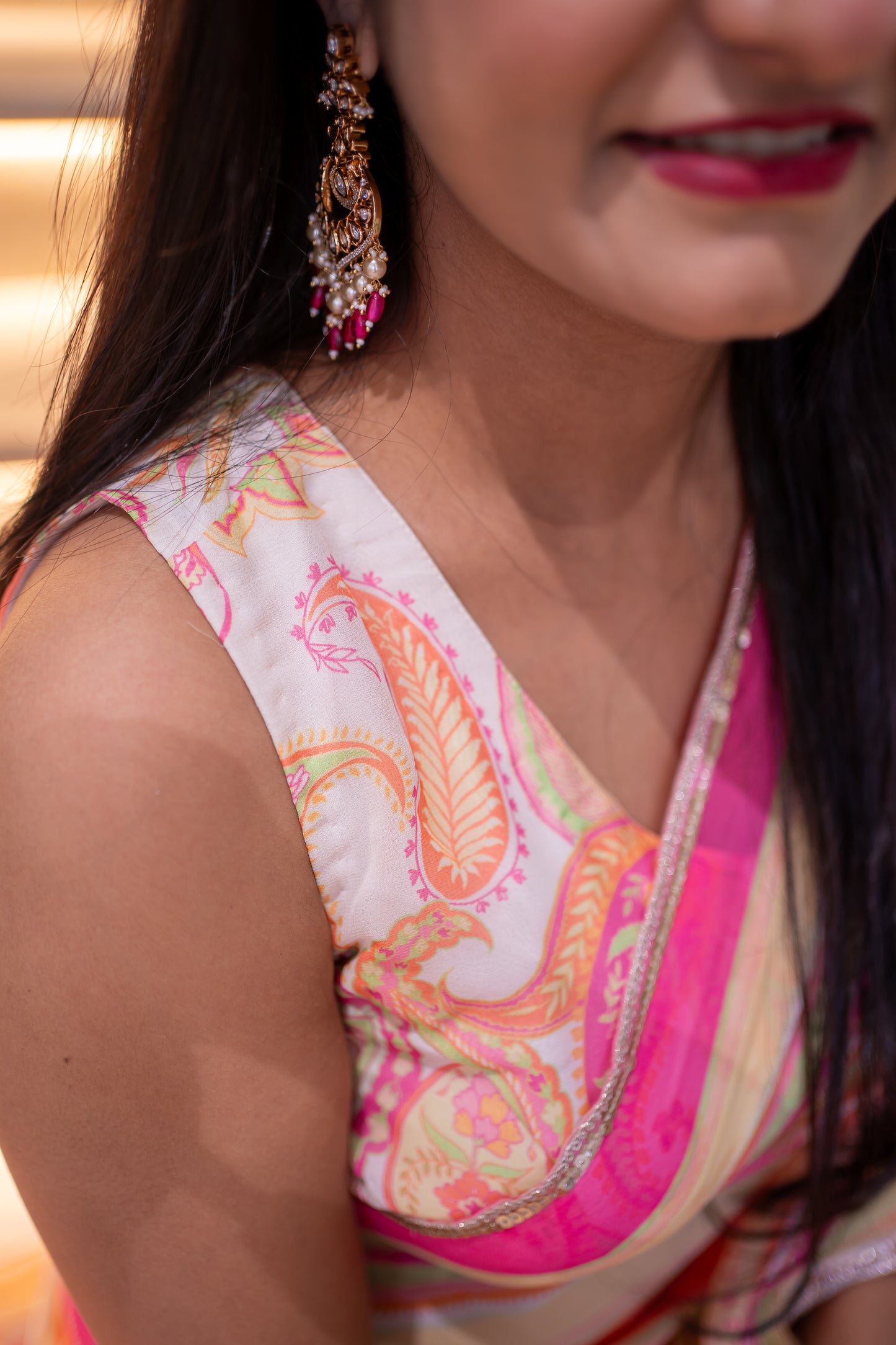 Bhavika Devarapalli Sarees, Floral print, Best Designer Saree, Designer Saree, top Indian Designer Saree, Indian Occasional & Festival wear saree, Best Designer Saree Collection, stripes Saree, Printed Saree.