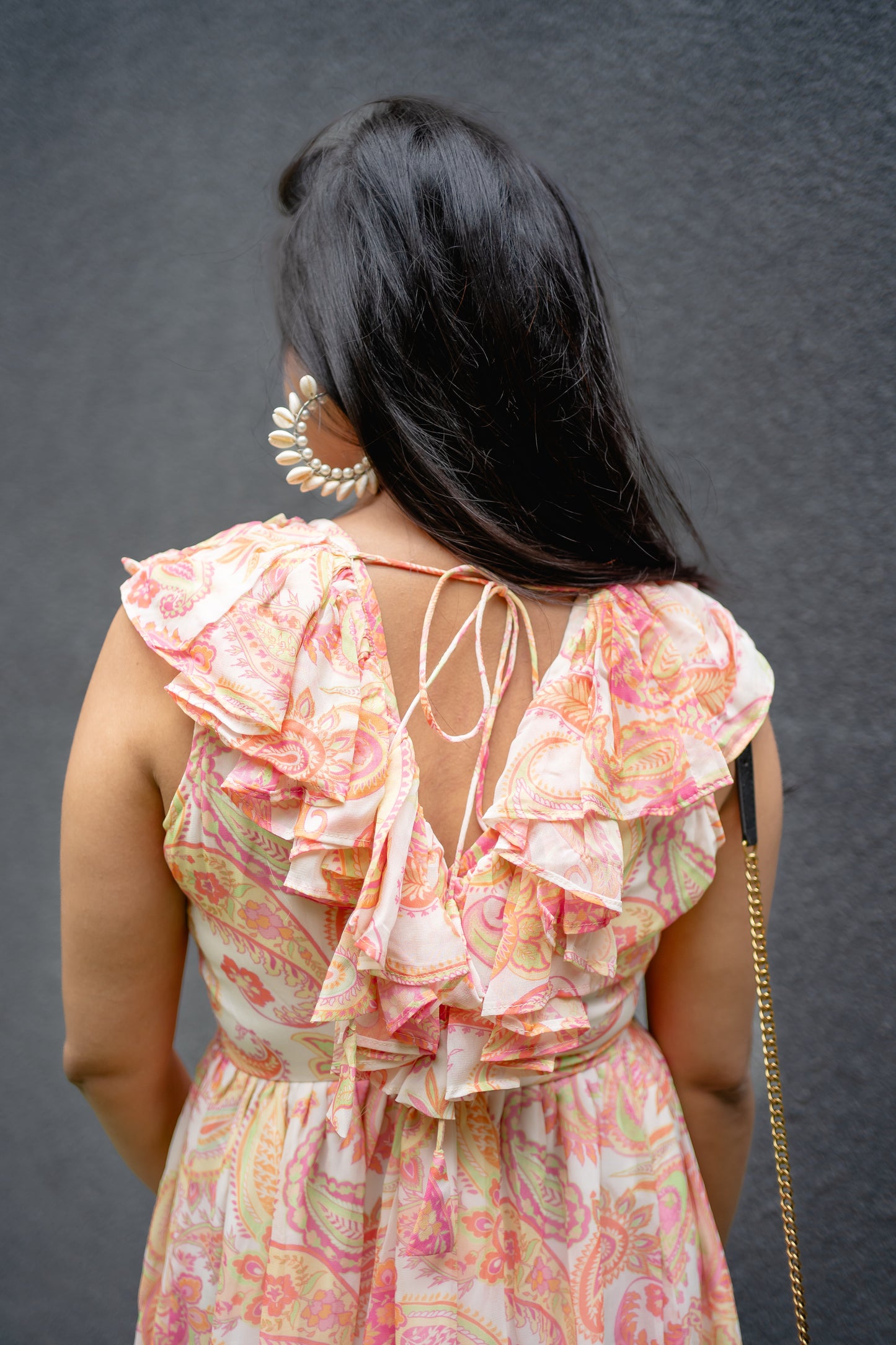 Bhavika Devarapalli short Ruffles dress , Floral print, Designer frocks, Best designer dress, cream short ruffle dress, top Indian Designer dresses, frocks, Indian Occasional & partywear wear, Best Designer collection, white Ruffles frock
