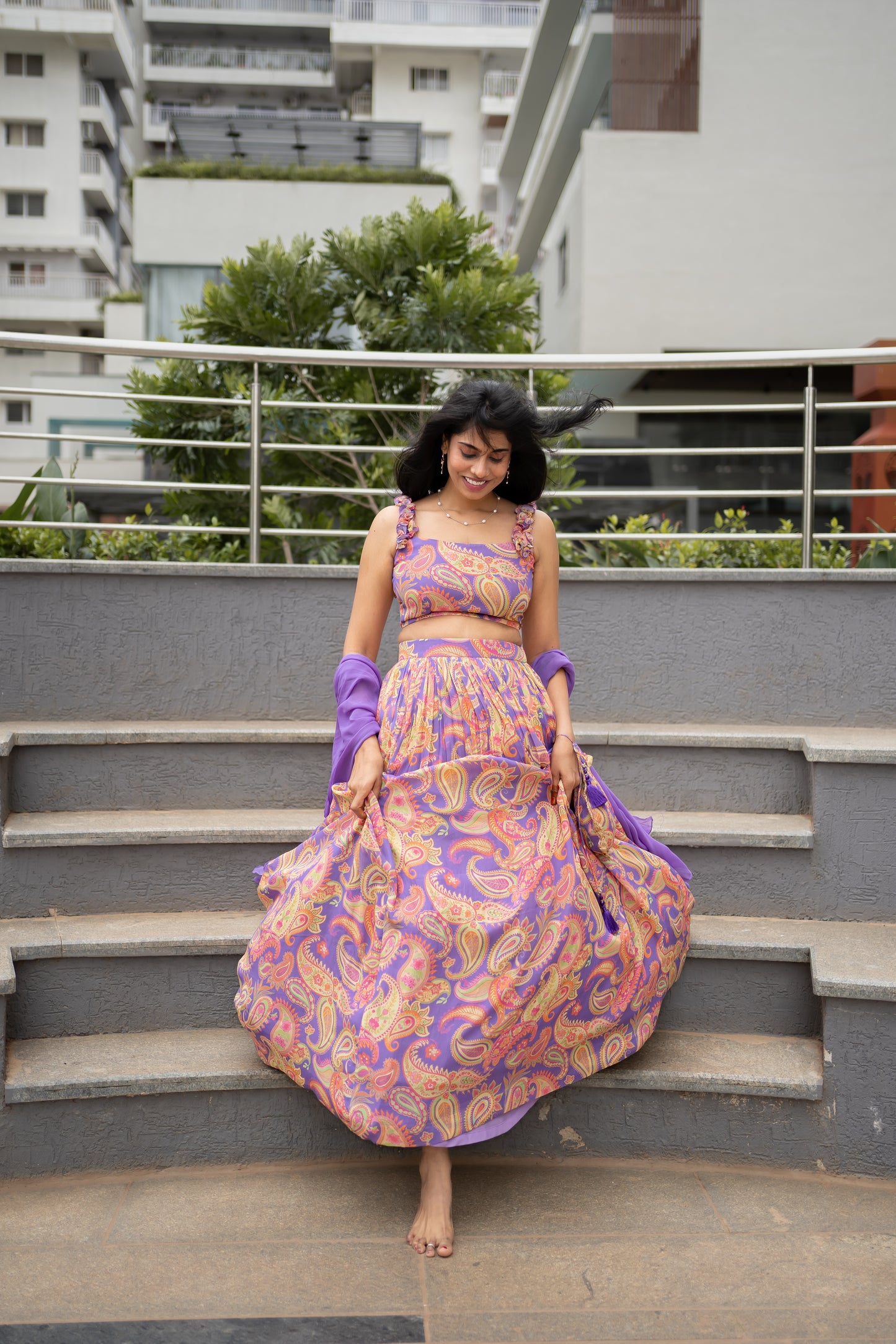 AAMI Purple Lehanga