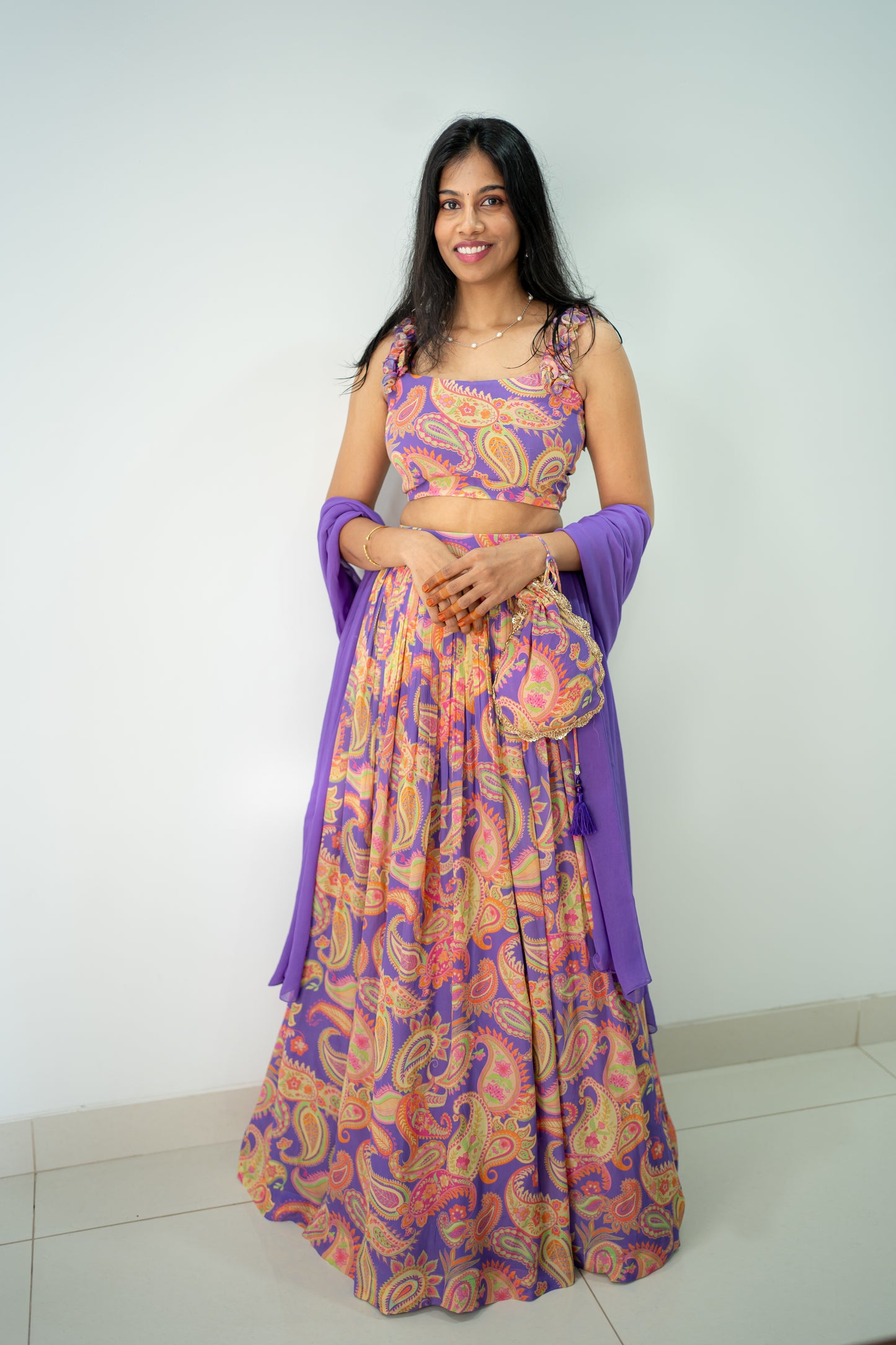 AAMI Purple Lehanga