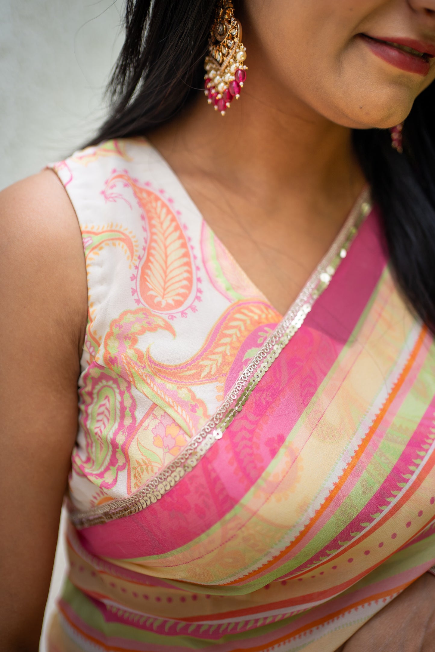 Bhavika Devarapalli Sarees, Floral print, Best Designer Saree, Designer Saree, top Indian Designer Saree, Indian Occasional & Festival wear saree, Best Designer Saree Collection, stripes Saree, Printed Saree.