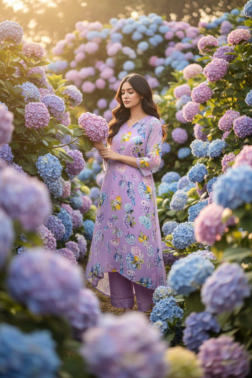 LINA Purple Kurta Set