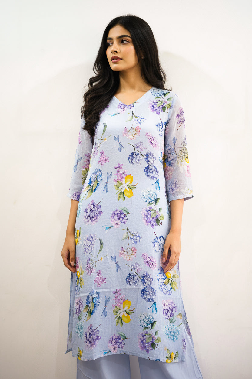 LINA Blue Kurta Set
