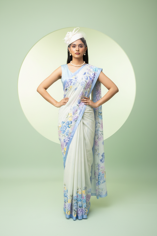 LINA Garden Green Saree