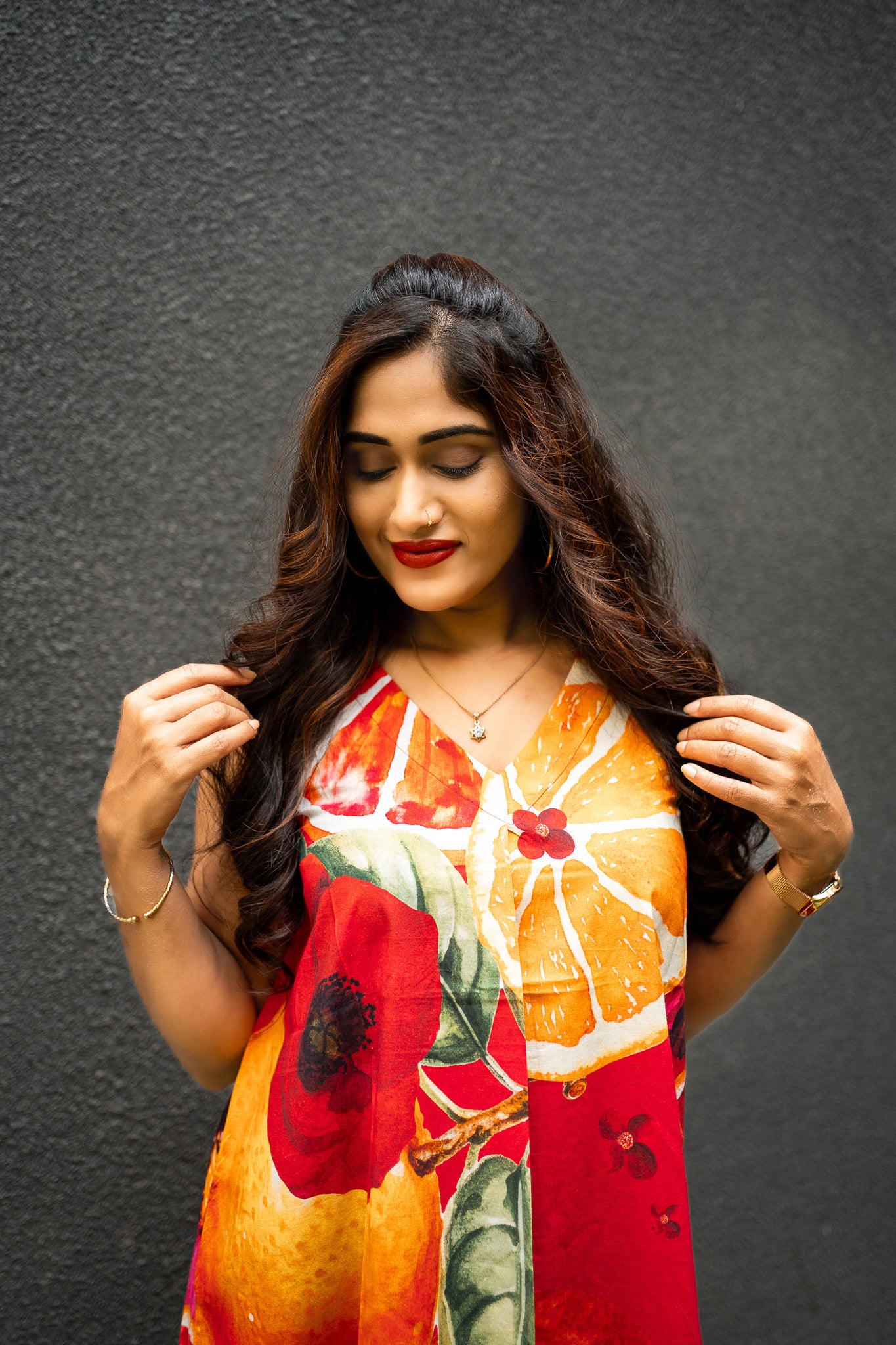 FRUVEE SUNBLUSH A Line Dress