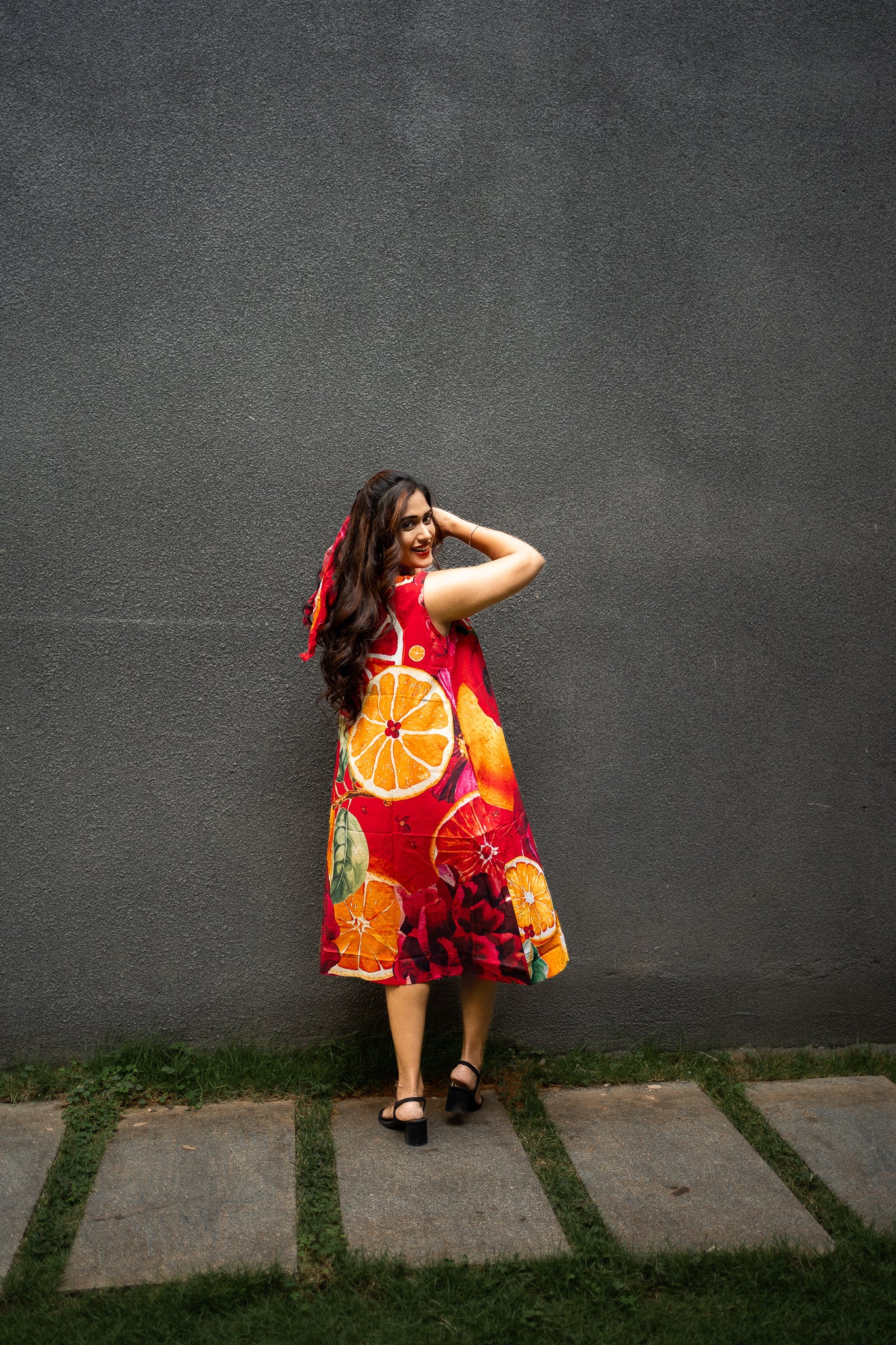 FRUVEE SUNBLUSH A Line Dress