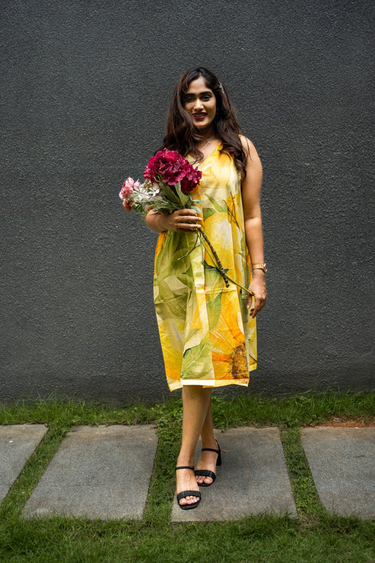 FRUVEE LEMORA A Line Dress