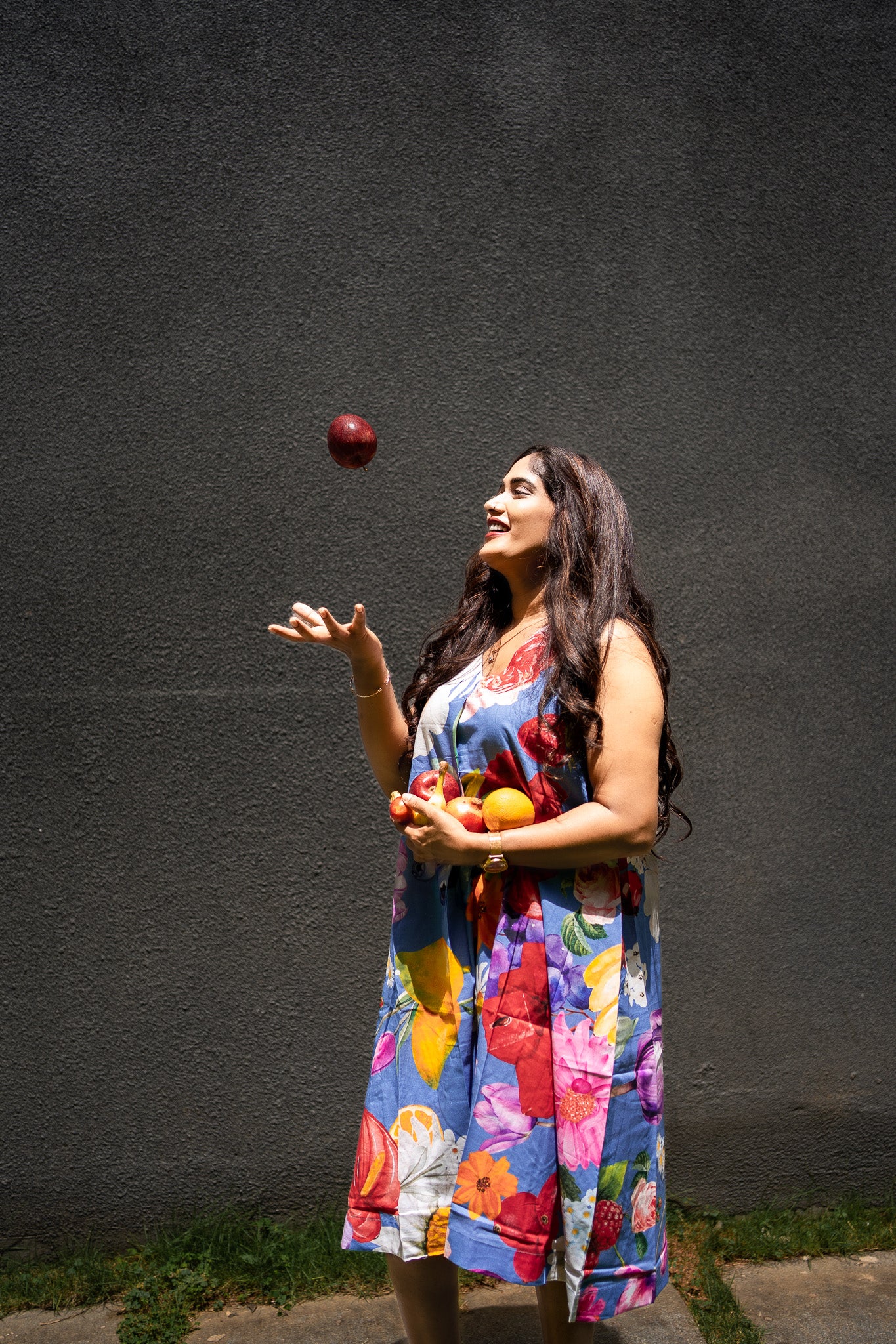 custom floral print dress, handmade fashion, travel-ready outfit, exclusive designer wear, personalized clothing, eco-friendly apparel, sustainable fashion, story-driven design, bespoke prints, emotional branding, boho chic style, resort wear, ethical fashion India, limited edition clothing, confident style, wearable art, anniversary outfit, birthday fashion gift, slow fashion collection, expressive design, bhavika devarapalli, fruvee, blue cotton dress