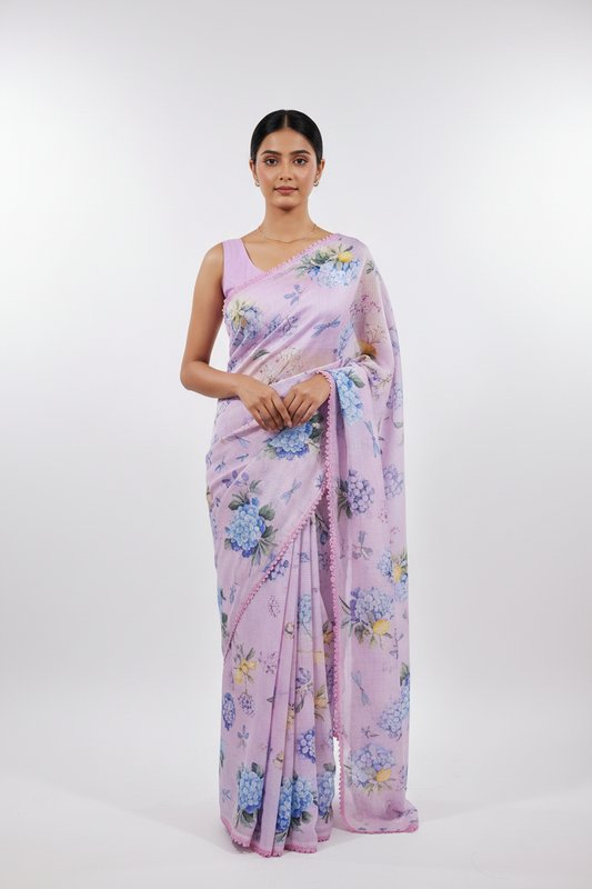 LINA Purple Kota Saree