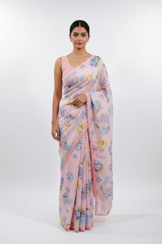 LINA Peach Kota Saree