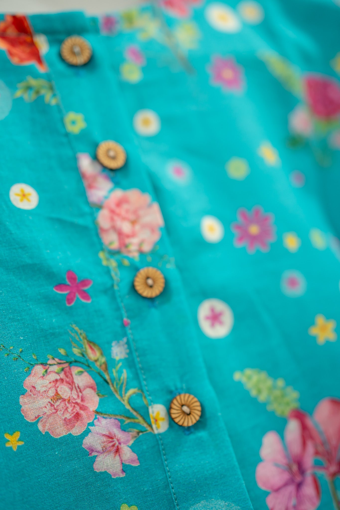 Petal Princess Blue Kurta Co-ord Set