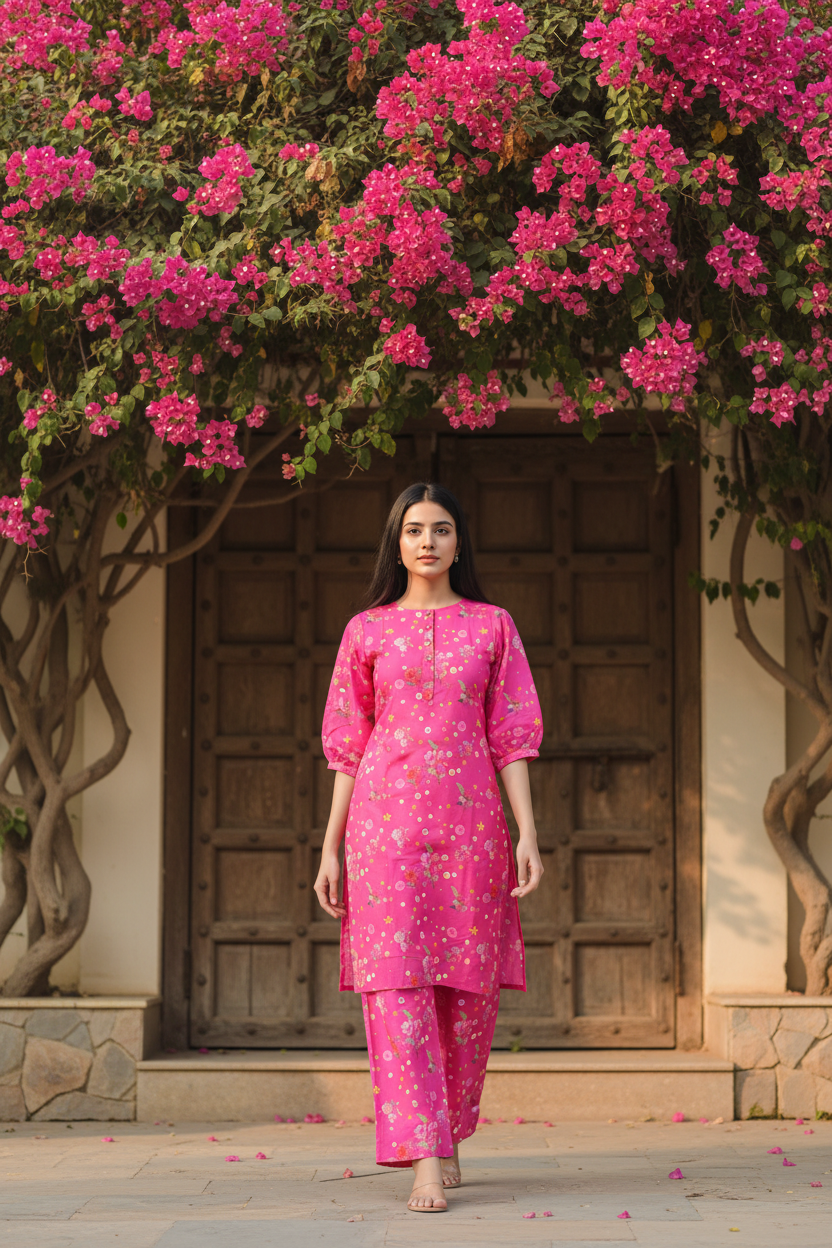 Petal Princess Pink Kurta Set