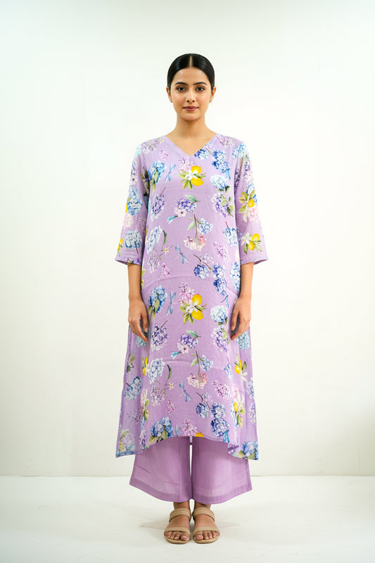 LINA Purple Kurta Set