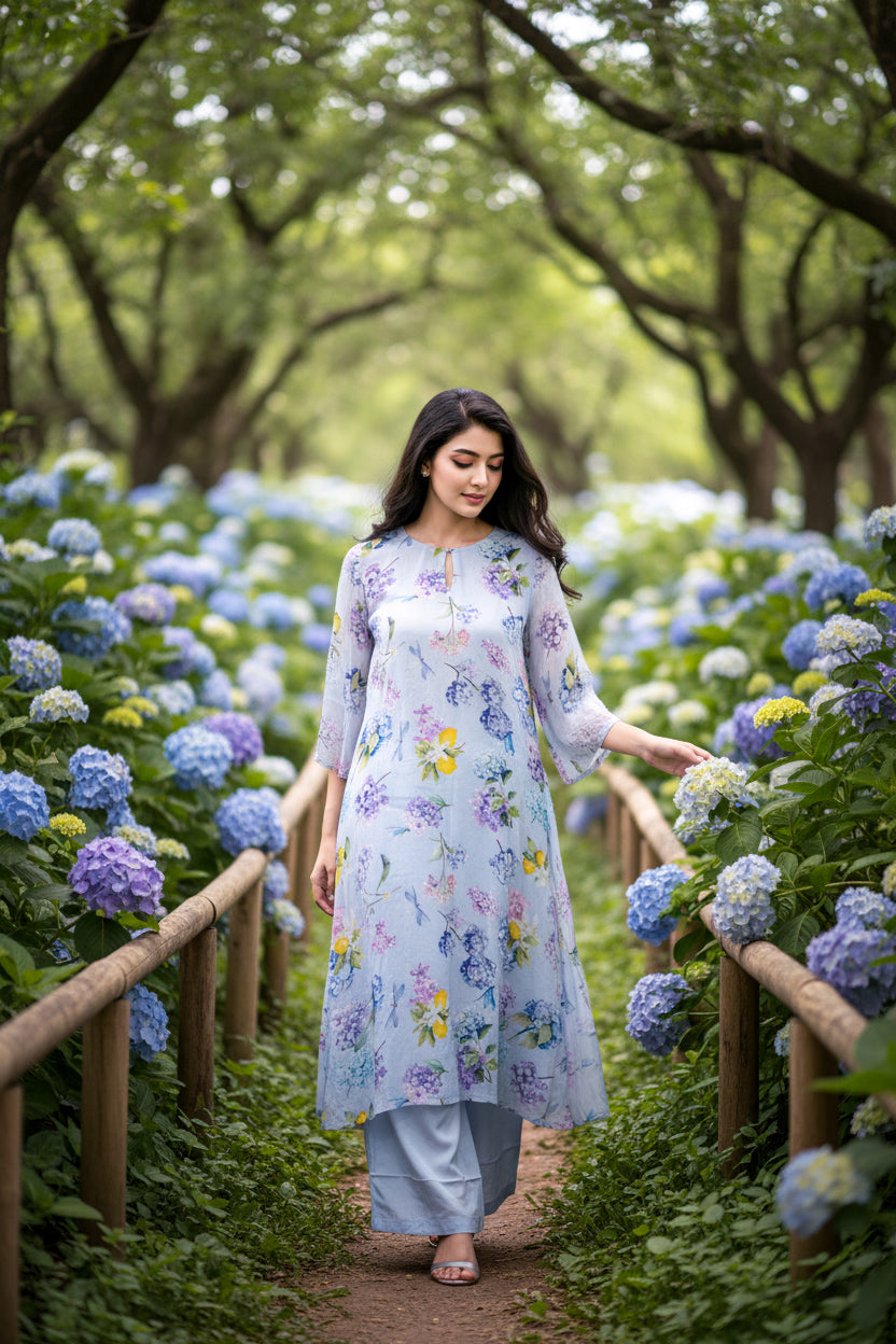 LINA Blue Kurta Set