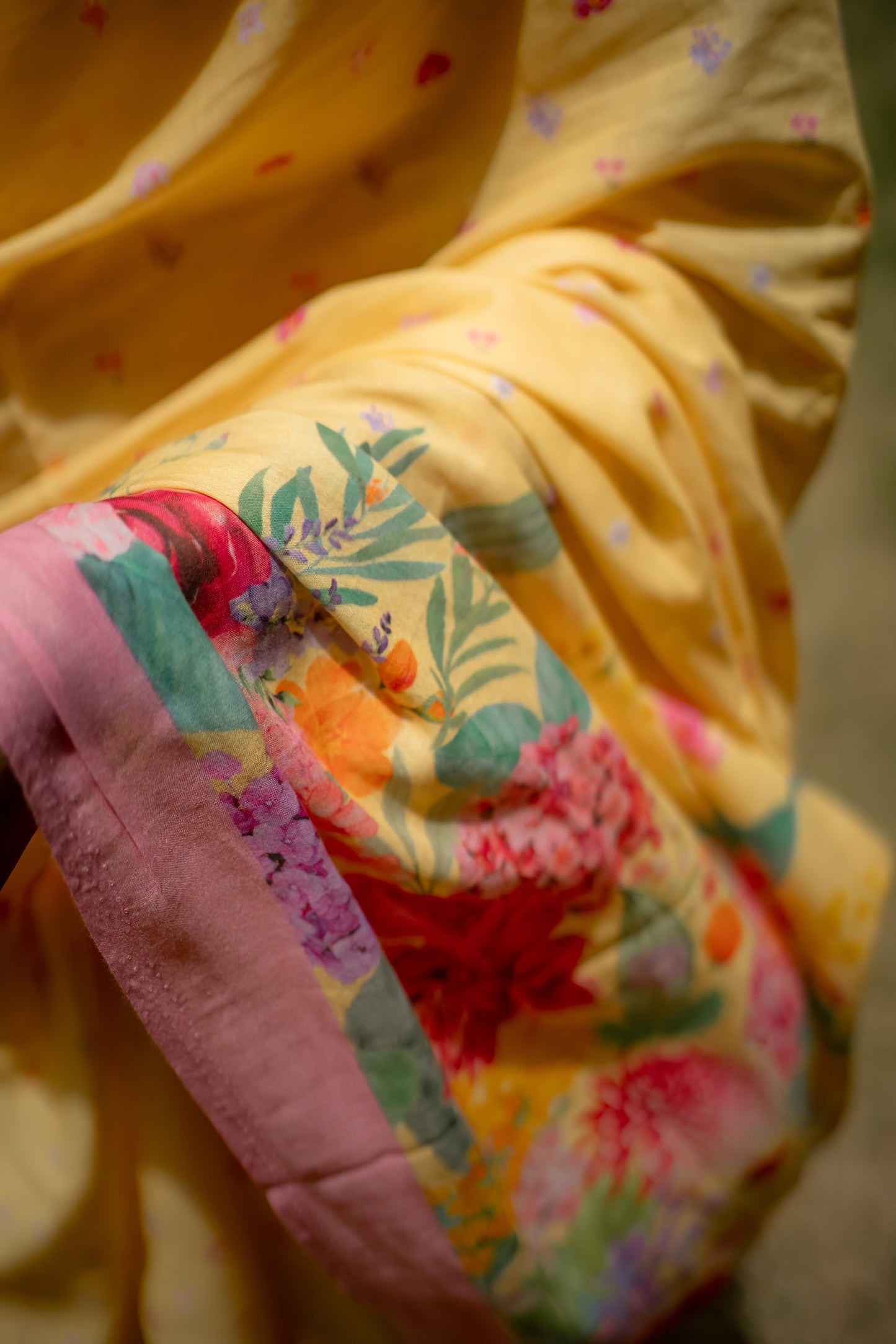 FLORA yellow saree