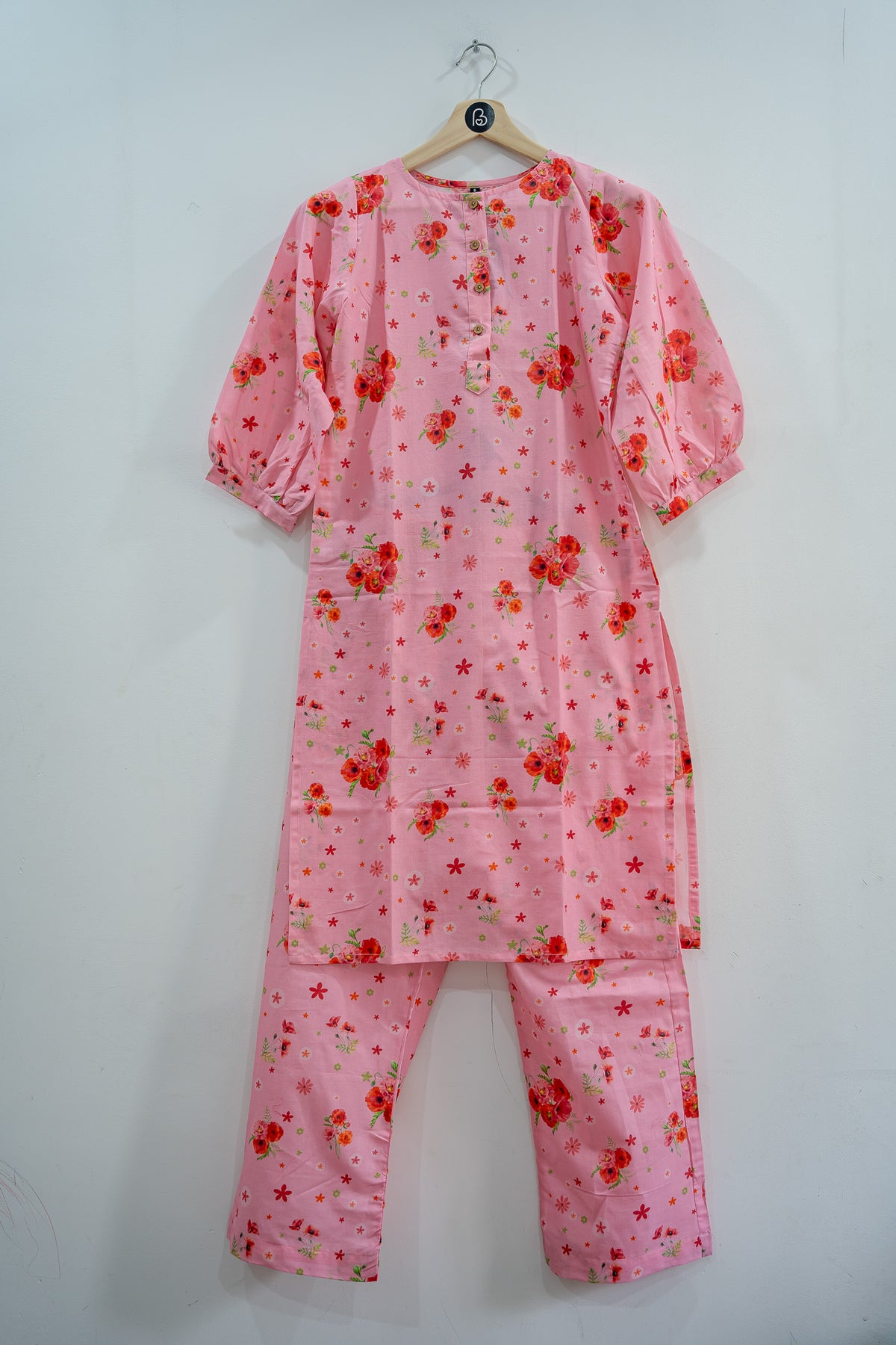 Petal Princess Peach Kurta Co-ord Set