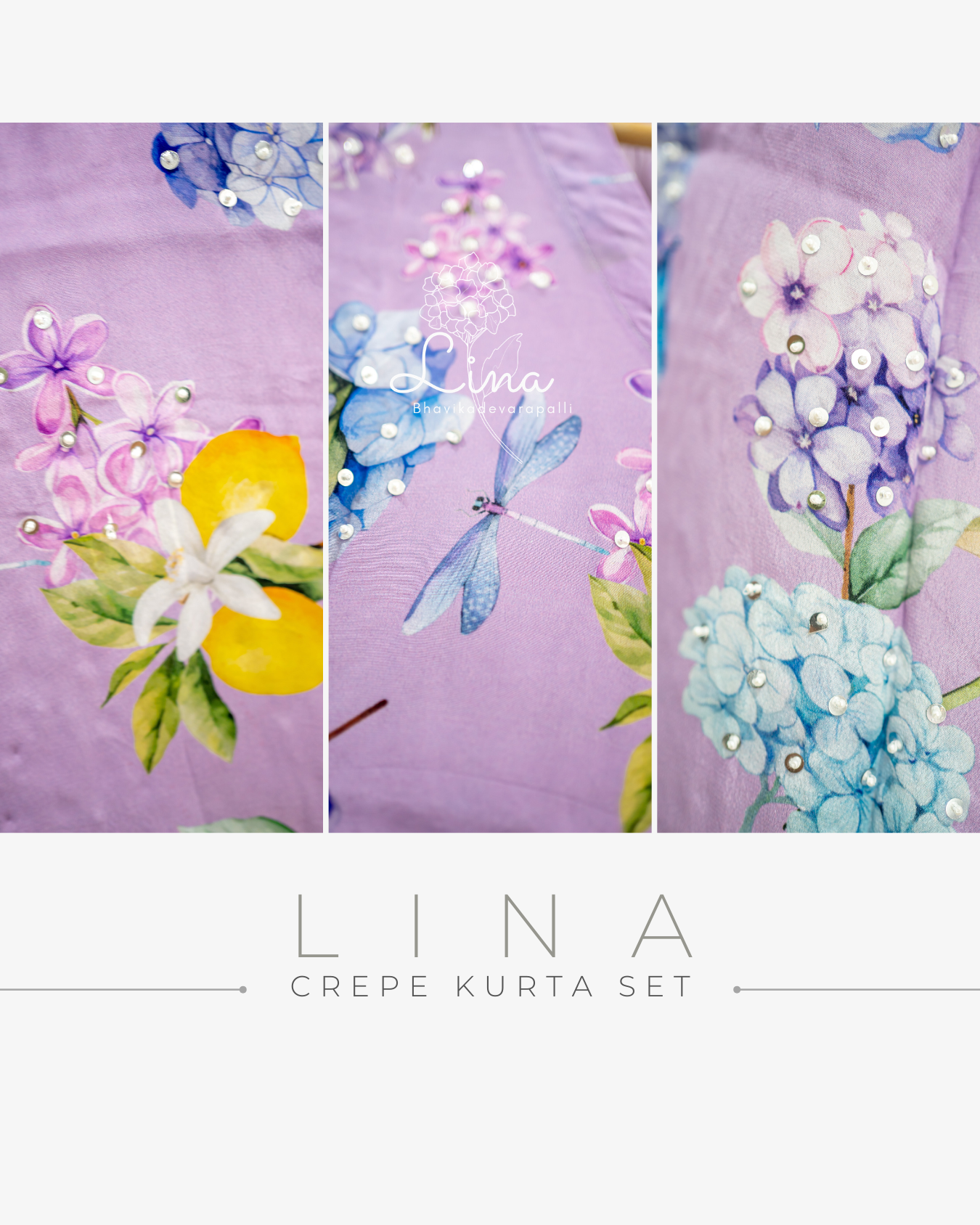 LINA Purple Kurta Set