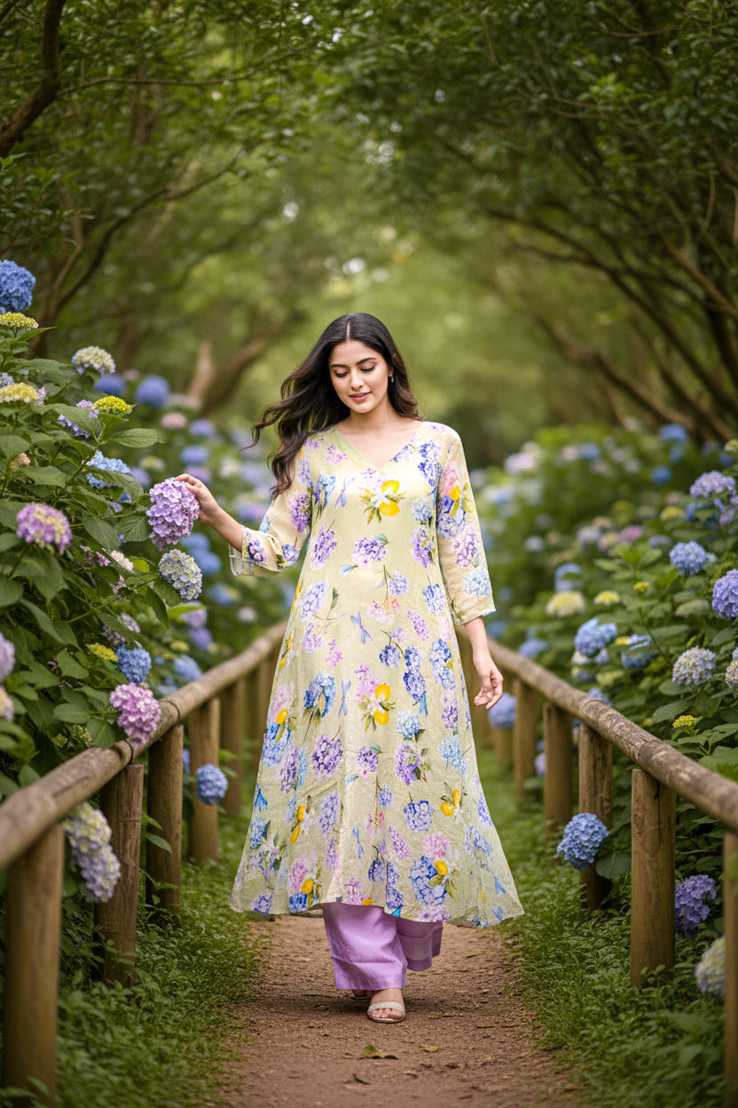 LINA Green Kurta Set