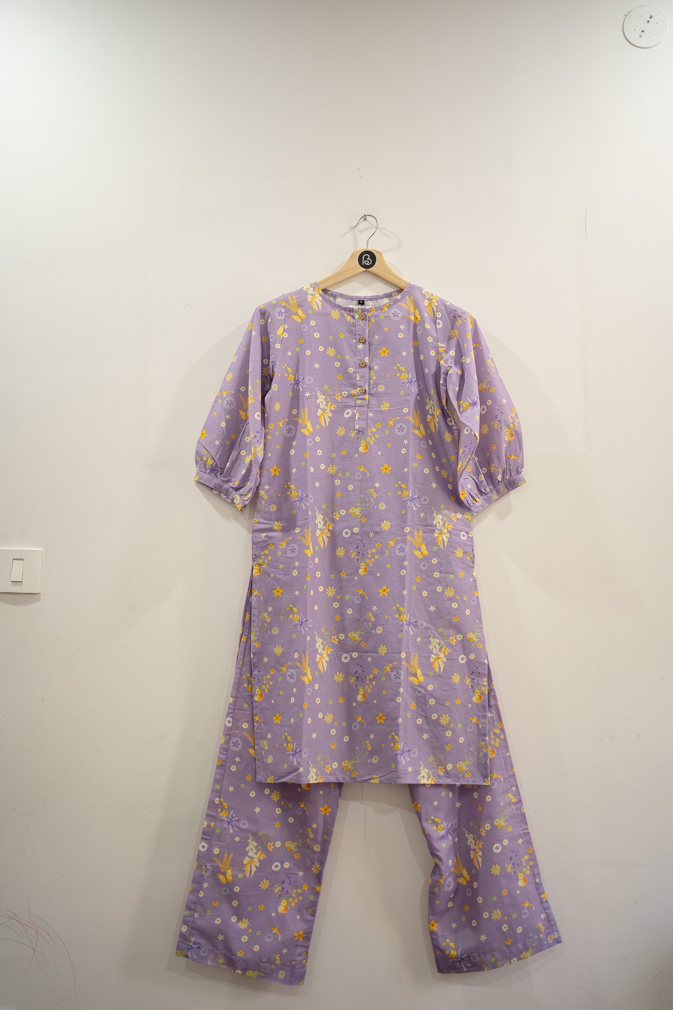 Petal Princess Purple Kurta Co-ord Set