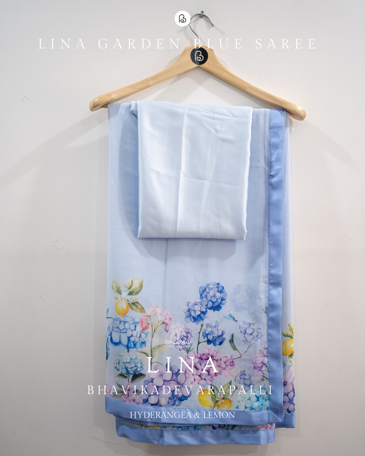 LINA Garden Blue Saree