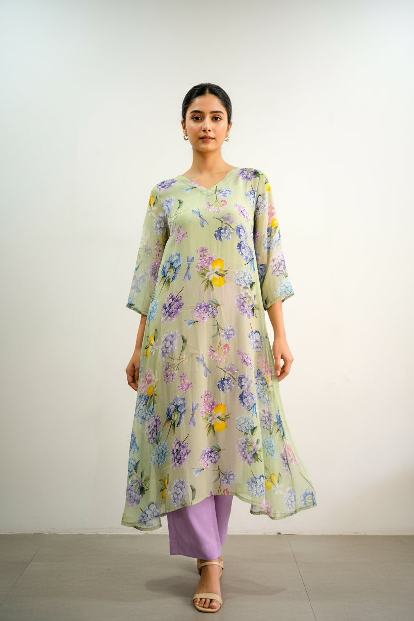 LINA Green Kurta Set