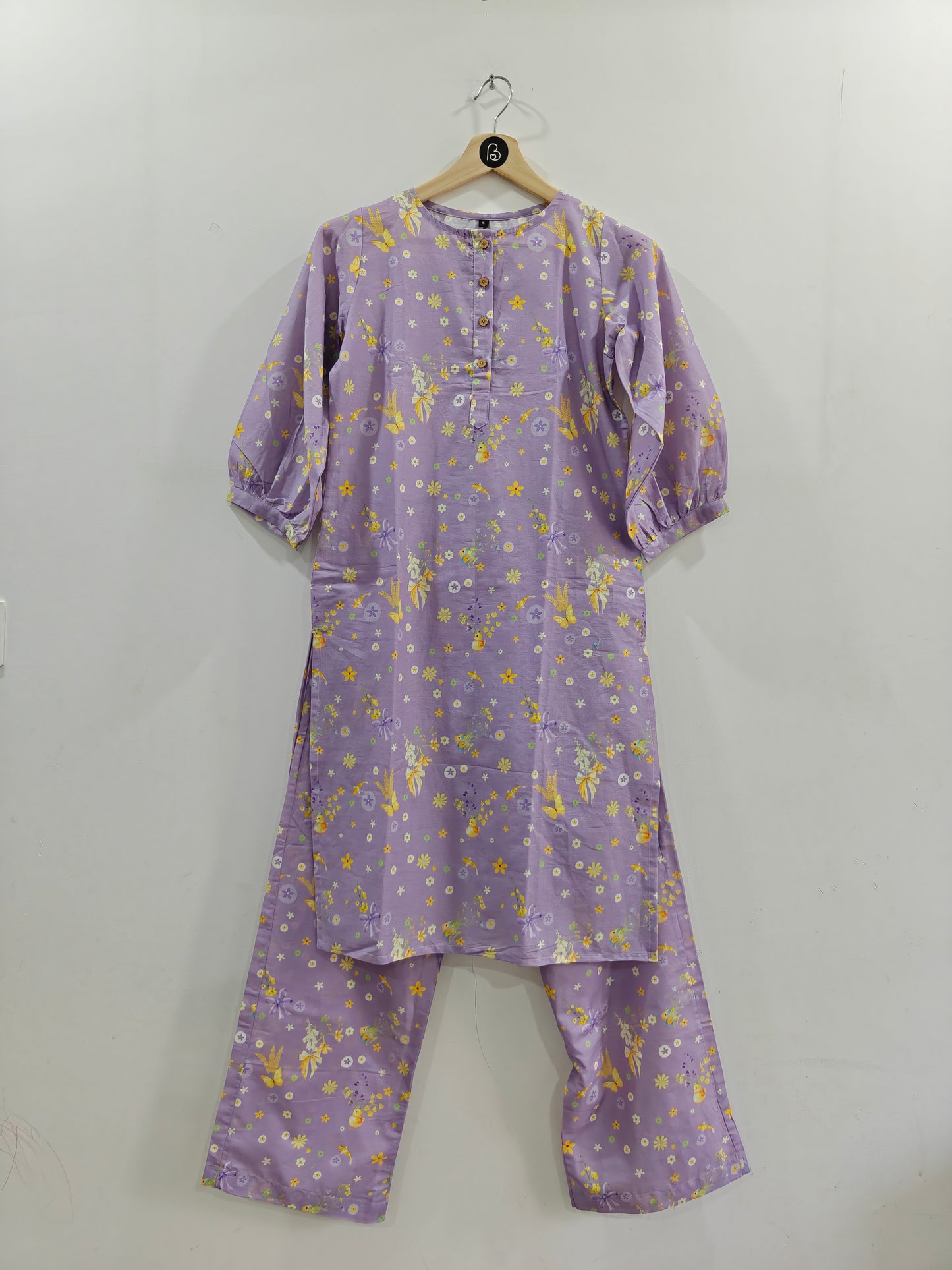 Petal Princess Purple Kurta Co-ord Set