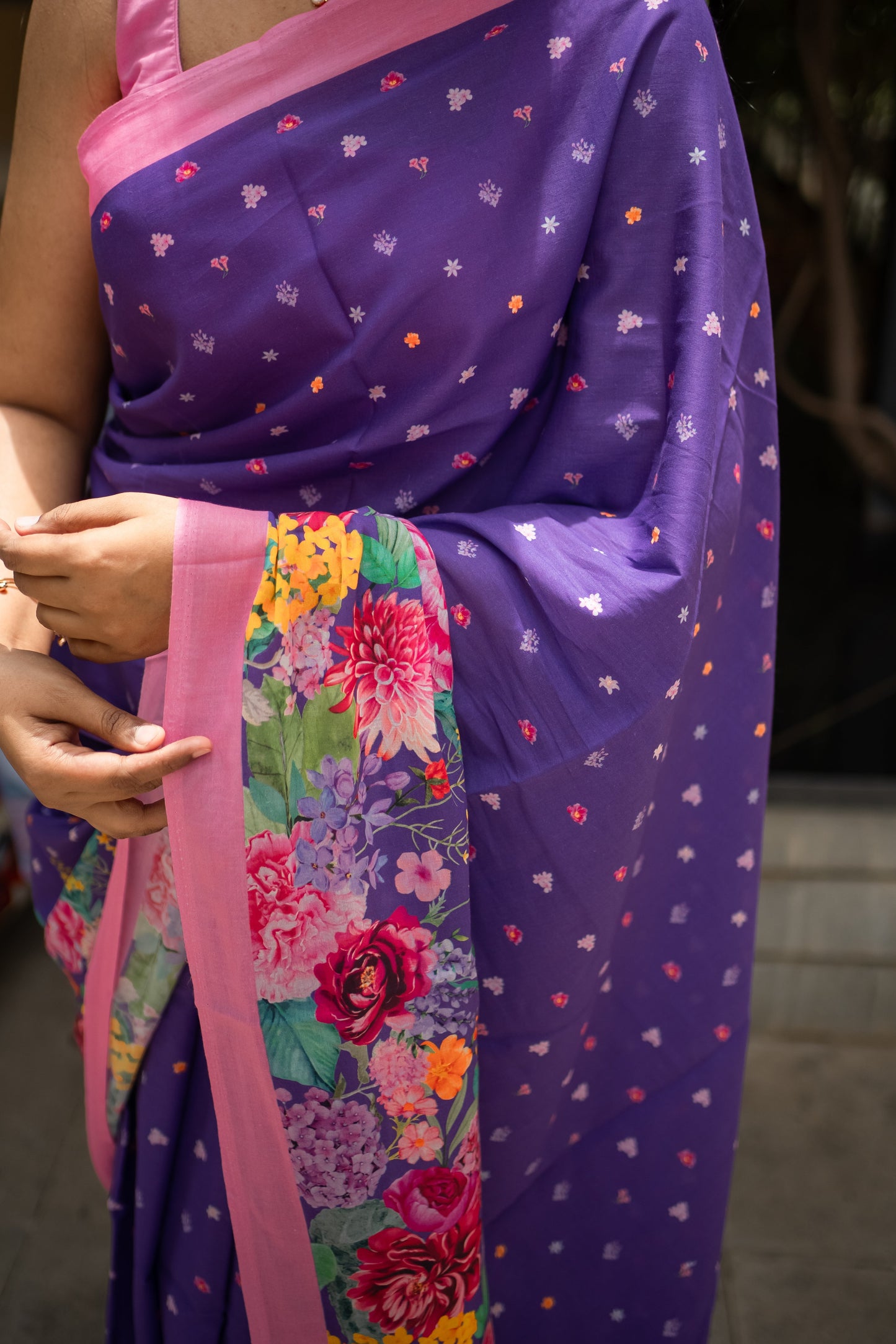 FLORA Purple saree