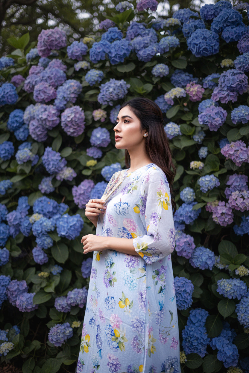LINA Blue Kurta Set