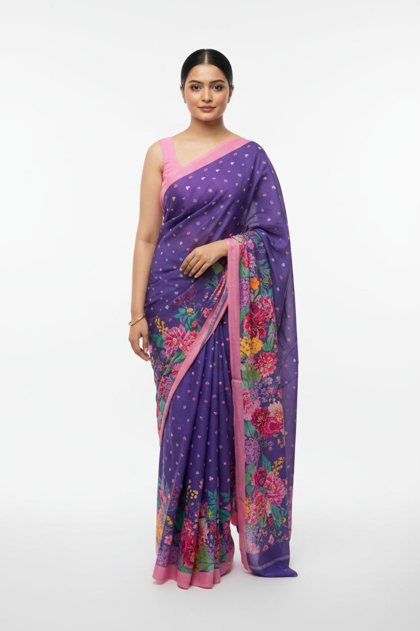 FLORA Purple saree