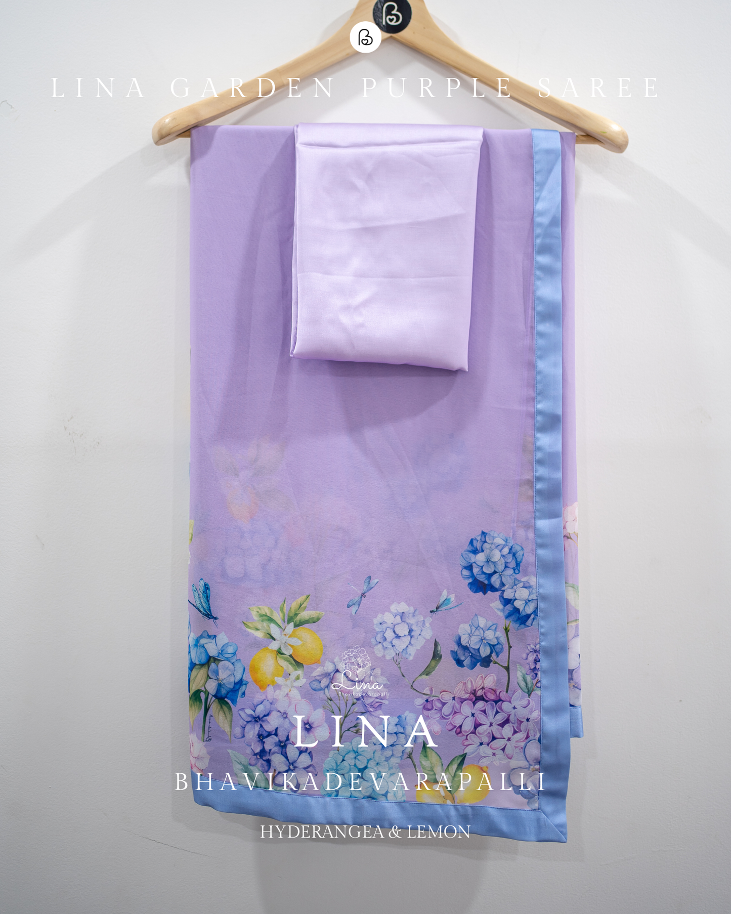 LINA Garden Purple Saree