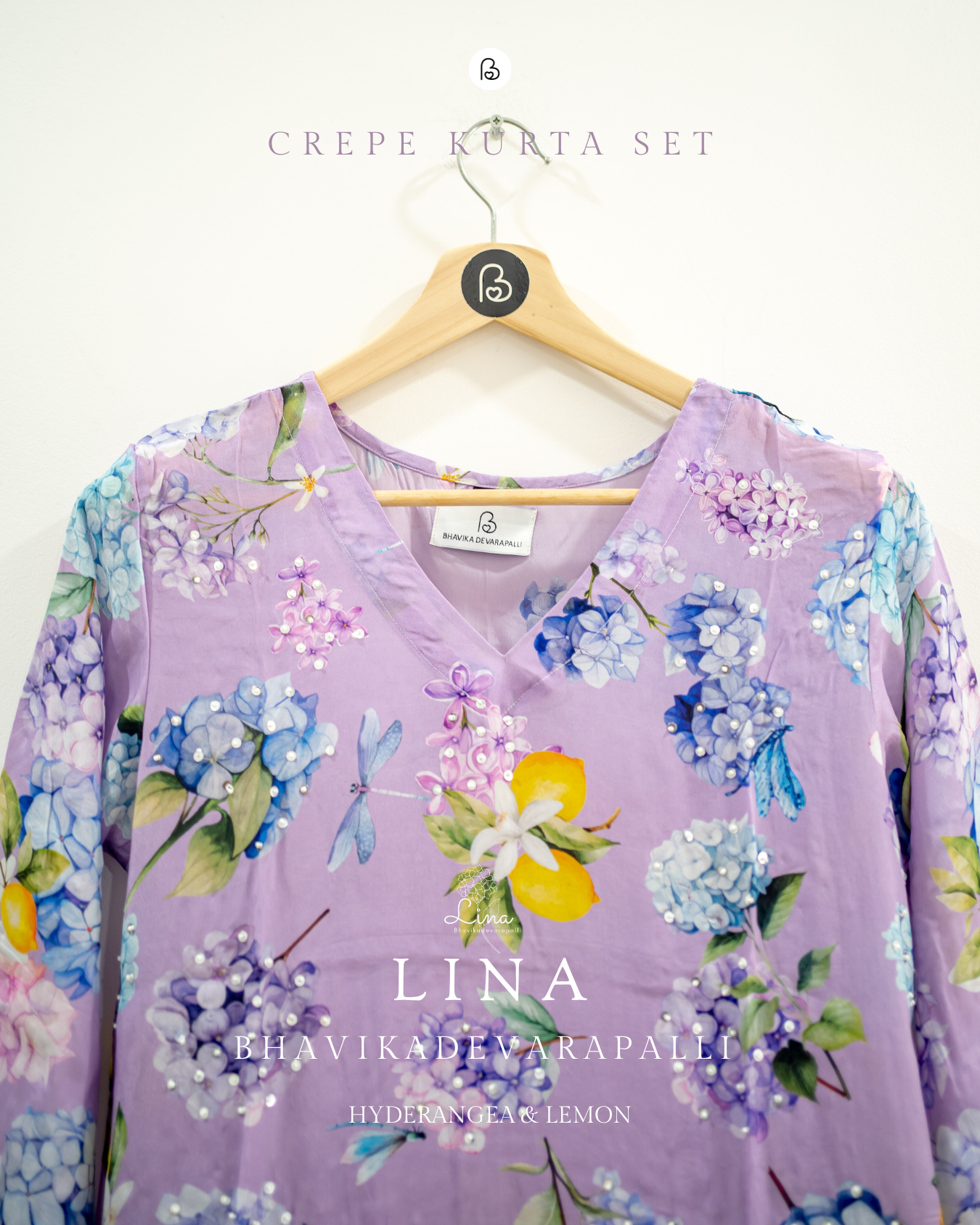 LINA Purple Kurta Set