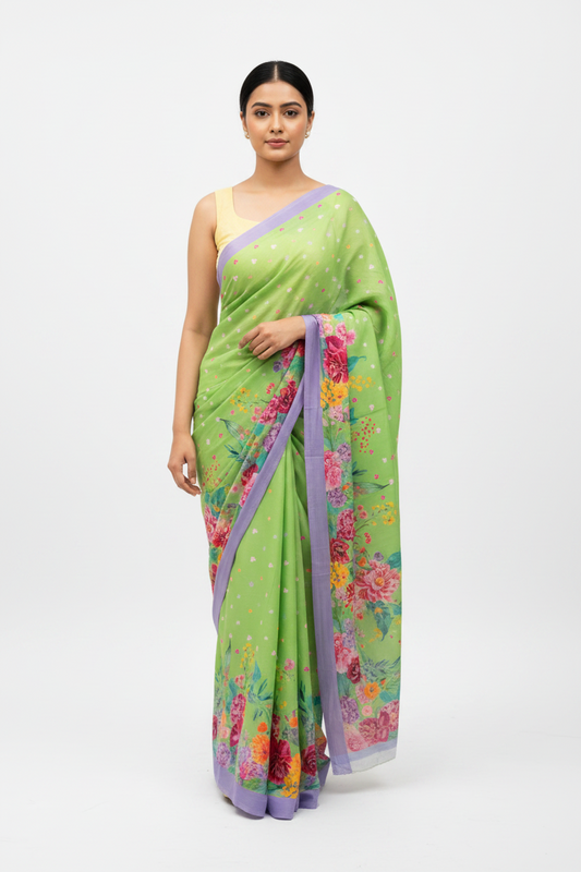 FLORA Green saree